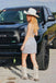 Charming V-neck Sleeveless Sheath Short Mini Homecoming Dress, BTW398