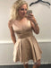 Sexy V-neck A-line Short Mini Homecoming Dress, BTW377