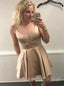 Sexy V-neck A-line Short Mini Homecoming Dress, BTW377