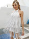Sexy Halter Sleeveless Sheath Short Mini Homecoming Dress, BTW379