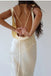 Ivory Jewel Sleeveless Open Back Mermaid Floor Length Prom Dress,SWS2389