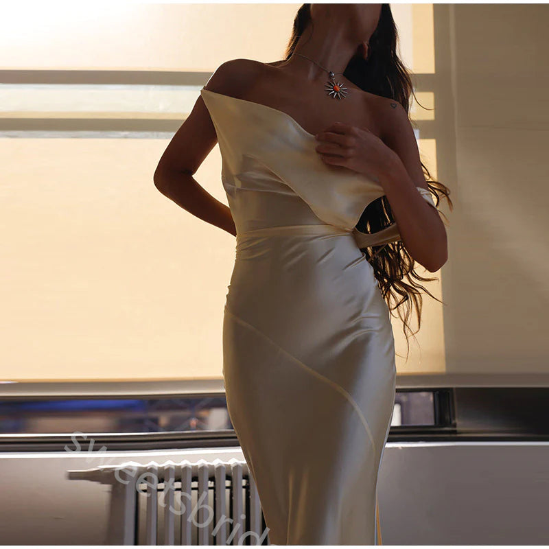 Jewel Sleeveless Open Back Mermaid Floor Length Prom Dress,SWS2385