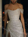 Sexy Off Shoulder Sleeveless Side Slit Mermaid  Long Prom Dress,SWS2144