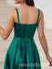 Emerald Sleeveless Side Slit A-line Long Prom Dress,SWS2497