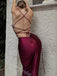 Sexy V-neck Sleeveless  Mermaid Floor Length Prom Dress,SWS2383