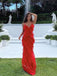 Sexy V-neck Sleeveless Ruffle Mermaid Long Prom Dress,SWS2045