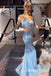 Sexy V-neck Spaghetti Straps Mermaid Floor Length Prom Dress,SWS2572