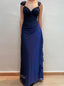 Elegant V-neck Sleeveless Sheath Long Floor Length Prom Dress,SWS2353