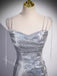 Sparkly Spaghetti Straps Sleeveless Mermaid Floor Length  Prom Dress,SWS2296