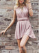 Elegant V-neck Sleeveless A-line Short Mini Homecoming Dress, BTW342