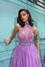 Elegant Halter Sleeveless A-line Long Prom Dress,SW1997