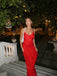 Sexy V-neck Sleeveless Ruffle Mermaid Long Prom Dress,SWS2045