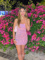 Sexy Scoop Sleeveless Sheath Short Mini Homecoming Dress, BTW388