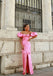 Elegant Off Shoulder Side Slit Sheath Floor Length Prom Dress,SWS2311