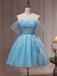 Elegant Strapless Sleeveless A-line Short Mini Homecoming Dress, BTW343