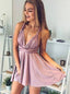 Sexy Halter Sleeveless A-line Short Mini Homecoming Dress, BTW344