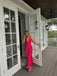 Sexy V-neck Sleeveless Sheath Floor Length  Prom Dress,SWS2288
