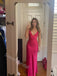 Sexy V-neck Sleeveless Sheath Floor Length  Prom Dress,SWS2288