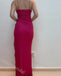 Sexy Spaghetti Straps Sleeveless Sheath Long Floor Length Prom Dress,SWS2332