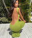 Moss Green Jewel Sleeveless Mermaid Floor Length Prom Dress,SWS2244