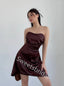 Sexy Strapless Sleeveless Sheath Short Mini Homecoming Dress, BTW337