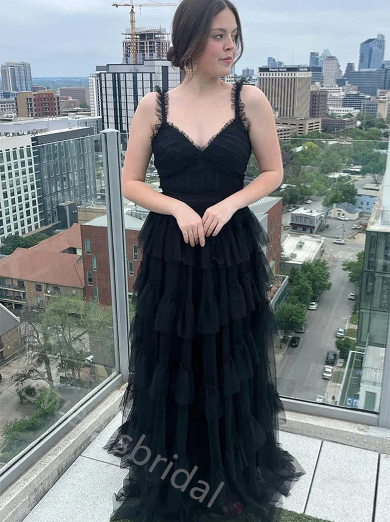 Sexy V-neck Sleeveless A-line Floor Length Prom Dress,SWS2182