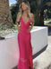 Sexy V-neck Sleeveless Sheath Floor Length  Prom Dress,SWS2288