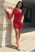 Elegant One shoulder Sheath Short Mini Homecoming Dress, BTW375