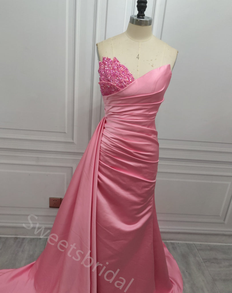 Sexy V-neck Sleeveless Mermaid Long Prom Dress,SWS2124