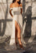 Sparkly Off Shoulder Sleeveless Mermaid Long Floor Length Prom Dress,SWS2356