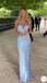 Sexy Spaghetti Straps Sleeveless Sheath Floor Length  Prom Dress,SWS2286