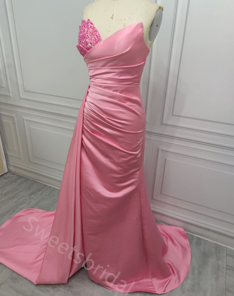 Sexy V-neck Sleeveless Mermaid Long Prom Dress,SWS2124