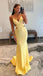 Sexy V-neck Sleeveless Mermaid Long Prom Dress,SWS2104