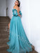 Sexy Sweetheart Off shoulder Side slit A-line Long Prom Dress,SW2019