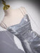 Sparkly Spaghetti Straps Sleeveless Mermaid Floor Length  Prom Dress,SWS2296