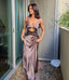 Sexy V-neck Sleeveless Sheath Floor Length Prom Dress,SWS2320