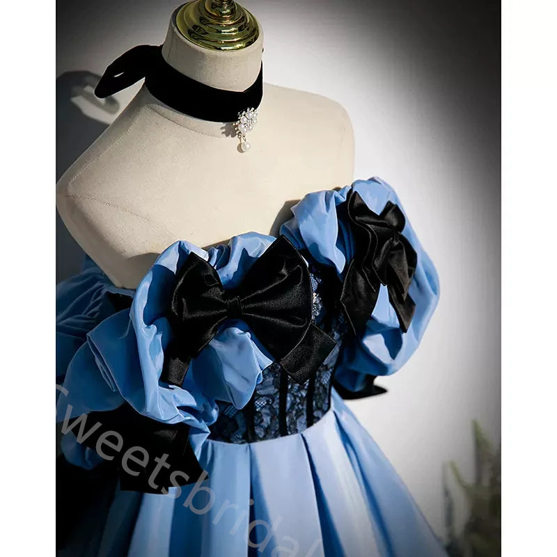 Elegant Strapless Sleeveless A-line Floor Length Prom Dress,SWS2176