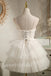 Charming V-neck Sleeveless A-line Short Mini Homecoming Dress, BTW353