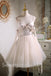 Sexy V-neck Sleeveless A-line Short Mini Homecoming Dress, BTW354