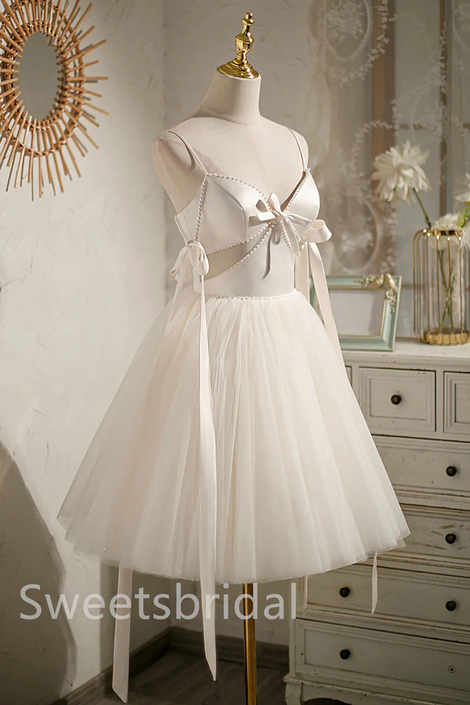 Sexy V-neck Sleeveless A-line Short Mini Homecoming Dress, BTW354