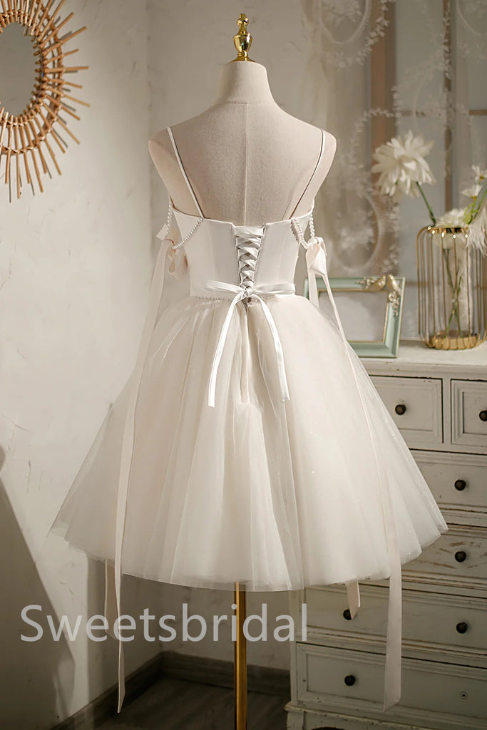 Sexy V-neck Sleeveless A-line Short Mini Homecoming Dress, BTW354