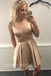 Sexy V-neck A-line Short Mini Homecoming Dress, BTW377