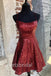 Red Sexy Sleeveless A-line Short Mini Homecoming Dress, BTW366