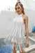 Sexy Halter Sleeveless Sheath Short Mini Homecoming Dress, BTW379