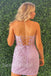 Sexy Sweetheart Sleeveless Sheath Short Mini Homecoming Dress, BTW397