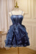 Elegant Square Sleeveless A-line Short Mini Homecoming Dress, BTW356