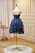 Elegant Square Sleeveless A-line Short Mini Homecoming Dress, BTW356