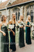 Mismatched Elegant V-neck Sleeveless A-line Long Bridesmaid Dressess, SWE1399