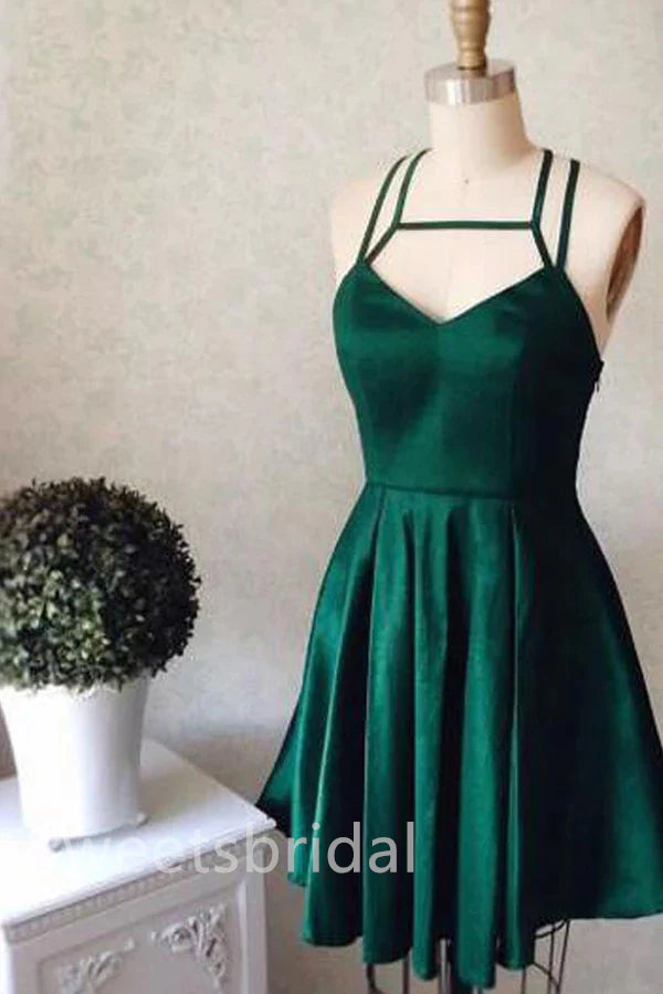 Sexy V-neck Sleeveless  A-line Short Mini Homecoming Dress, BTW364