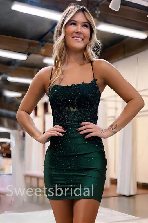 Sexy Halter Sleeveless Sheath Short Mini Homecoming Dress, BTW403